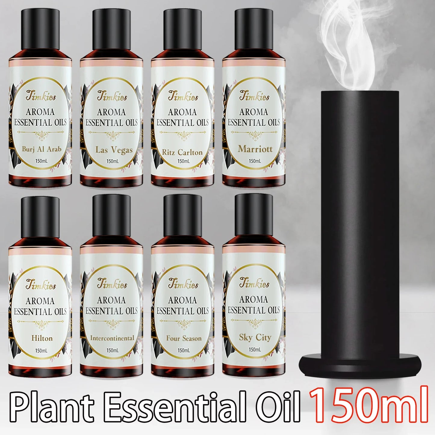 Hotel Collection 150ml Aroma Diffuser Essential Oil – Home & Car Refill for Air Humidifier