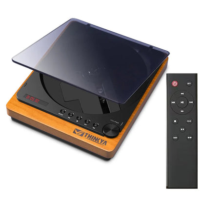 Wooden HIFI CD Player – Bluetooth 5.1, Digital Optical Output, USB Lossless Playback, Infrared Remote Control