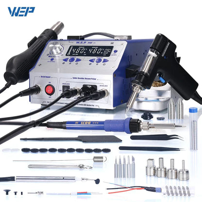 WEP 948-II 4-in-1 Soldering Station – Suction Tin, Solder Iron, Hot Air Gun, BGA Rework Tools