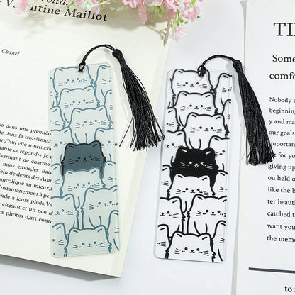 Horror Movie Fan Bookmark — Knife-Shaped Acrylic Bookmark with Tassel for Study & Reading