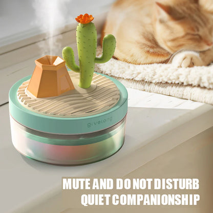 Landscape Air Humidifier – Small USB Spray, Silent Hydration for Bedroom, Desktop & Car, Aromatherapy Diffuser