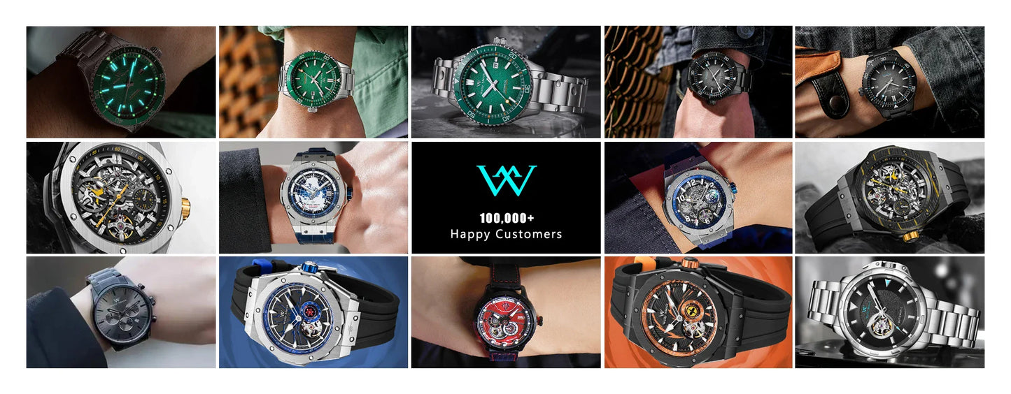 WM Welly Merck Automatic Mechanical Men’s Watch — High-Quality Sapphire, World Time, WM057 Luxury Timepiece
