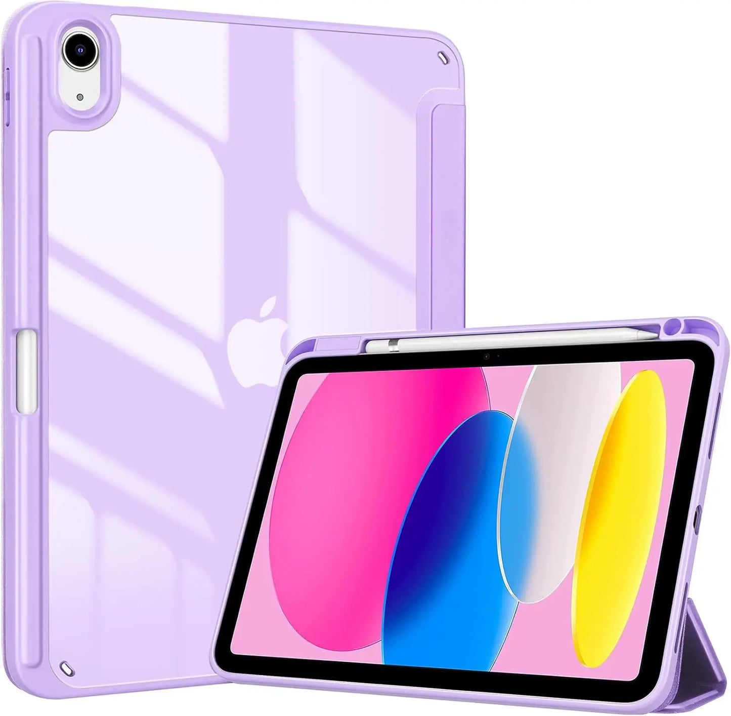 iPad 10th & 11th Gen Case 2022 – Hybrid Slim Tri-Fold Stand Cover with Pencil Holder, Protective Tablet Case