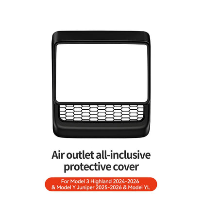 Tesla Model 3/Y Rear Center Console Vent Cover - Dust-Proof Car Interior Accessory