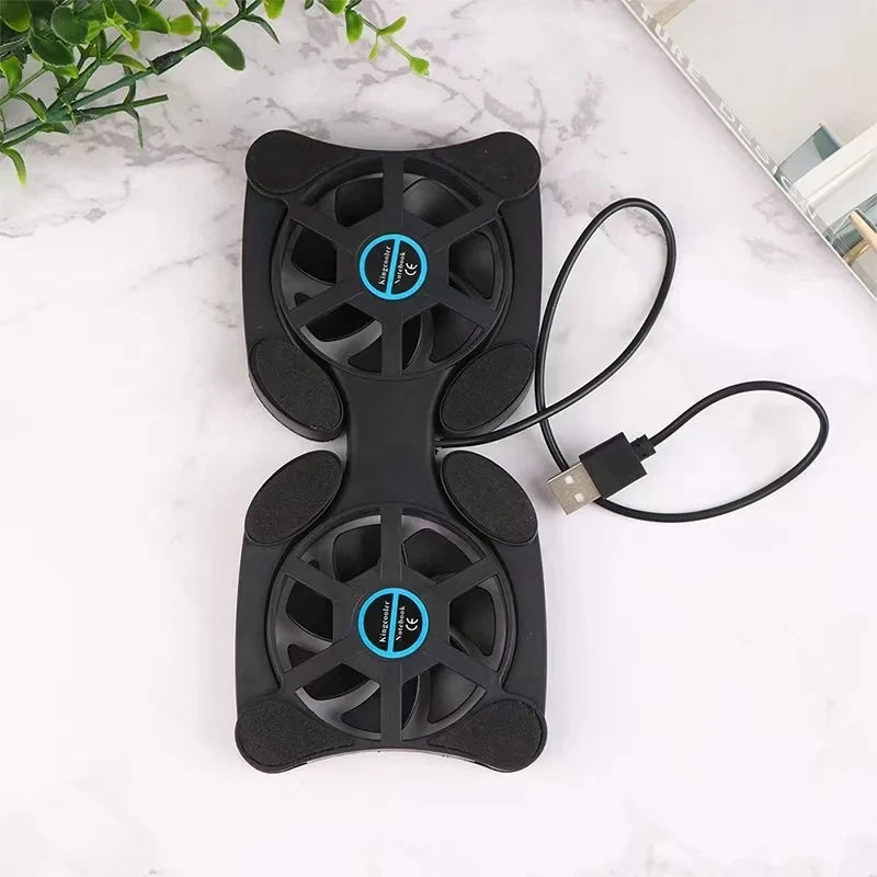USB Mini Laptop Cooling Fan Stand - Foldable Notebook Cooler Pad, Radiator by Cooler Master, Computer Accessories