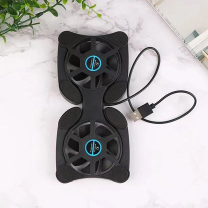 USB Mini Laptop Cooling Fan Stand - Foldable Notebook Cooler Pad, Radiator by Cooler Master, Computer Accessories