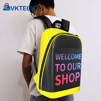 Business Travel Laptop Backpack – LED Display Screen Advertising Billboard Bag
