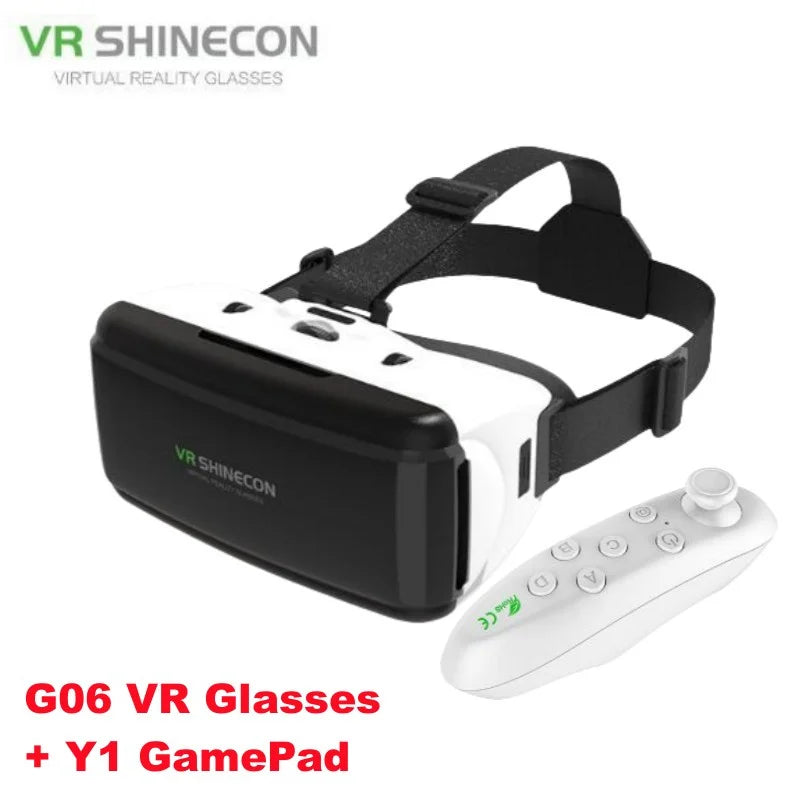 Virtual Reality VR Glasses — IMAX 3D Headset with Google Cardboard for 4.5–6.53" Phones, Game Joystick Support