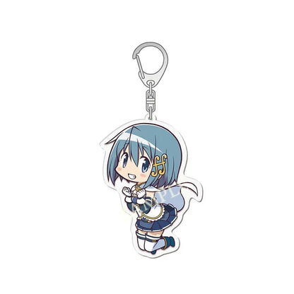 Puella Magi Madoka Magica Anime Keychain – Kaname, Akemi, Homura, Miki, Sayaka, Tomoe, Mami & Kyoko Fan Gift Keyring