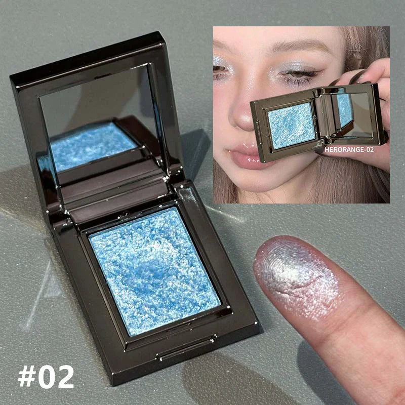 Chameleon Dark Green Eyeshadow Palette – Sparkling Pearlescent Mashed Potato Eye Shadow for Brightening Makeup