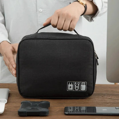 Waterproof Portable Cable Storage Bag – Digital Organizer for USB Cables, Chargers & Travel Accessories