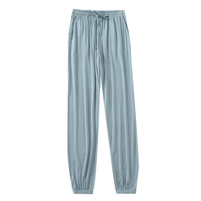 New Style Women’s Home Pants – Spring & Summer Thin Modal Loose Fit Solid Color Plus Size Bottoms