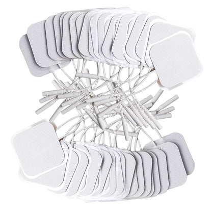 100/50pcs 5x5cm Muscle Stimulator Electrode Pads – Self-Adhesive Non-Woven Replacement for TENS Therapy Machines