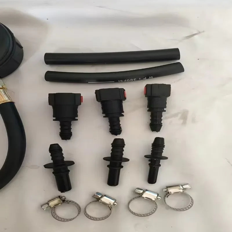 Car & Motorcycle Fuel Pressure Gauge Tester – 0-100 PSI Gasoline System Tool with Valve, 63mm/78.9mm/94.9mm