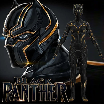 Black Panther 2 Wakanda Forever Shuri Cosplay Costume – Superhero Jumpsuit Bodysuit for Women, Men & Kids, Carnival Outfit