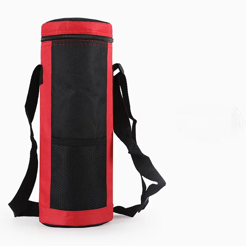 Portable Insulated Water Bottle Bag - Oxford Cloth Cooler Carrier for Camping & Outdoor Activities 1.5L
