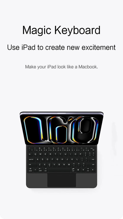Backlight Magic Keyboard Case for iPad Pro 11/13 & iPad Air 11/13 Inch (2024) – M4/M2 Smart Folio Cover