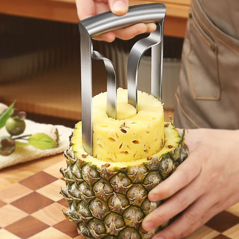Stainless Steel Pineapple Meat Remover and Core Peeler - Quick and Easy Pineapple Knife