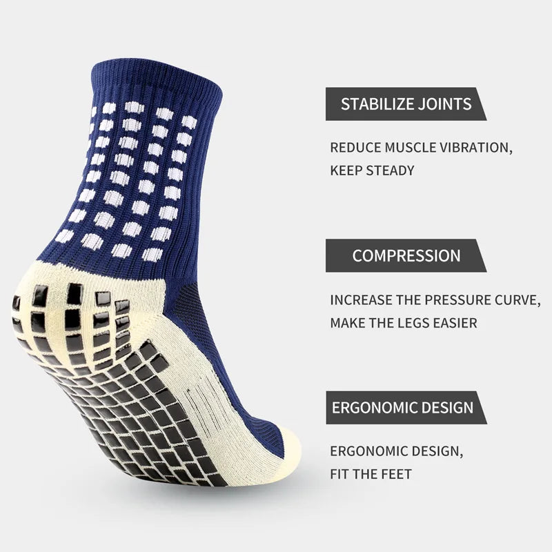 Anti-Slip Football Socks - Non-Slip Soccer, Basketball, Tennis & Cycling Grip Socks for Men