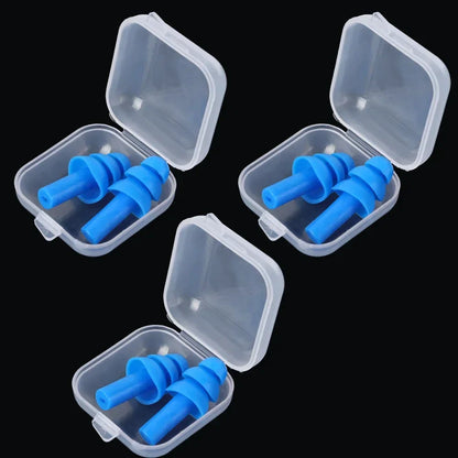 Reusable Waterproof Silicone Earplugs – Noise Reduction for Sleeping, Swimming, Surfing & Snorkeling with Storage Box