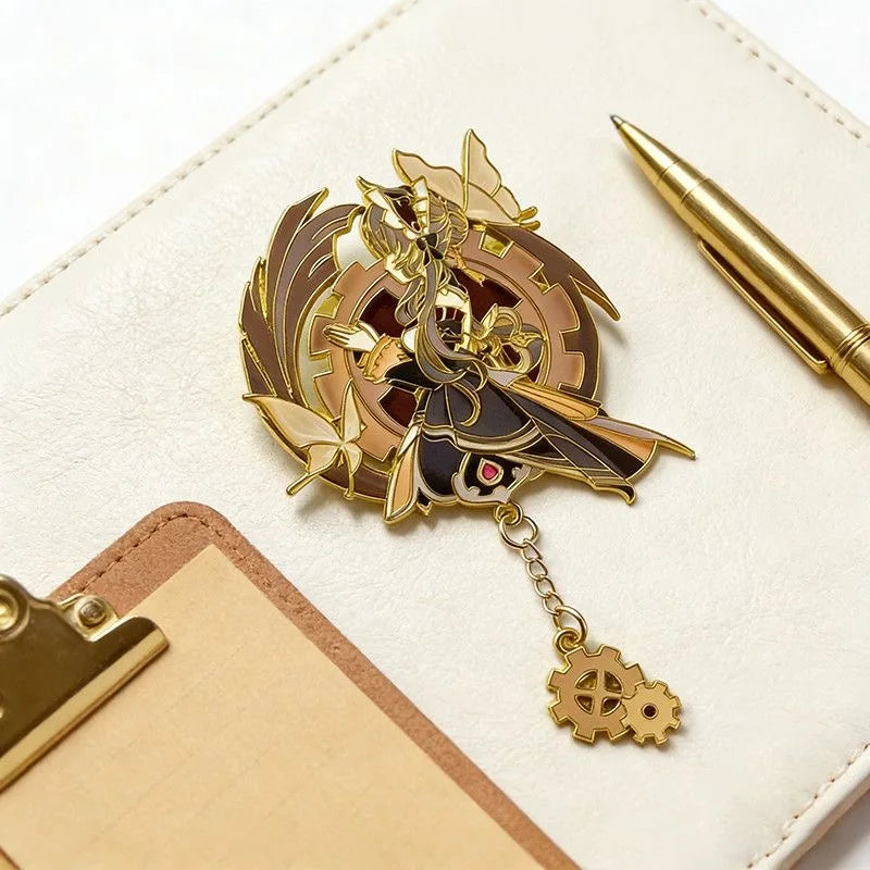 Genshin Impact Capitano Anime Pins - Cosplay Badge Brooches for Backpacks, Costumes & Fan Gifts