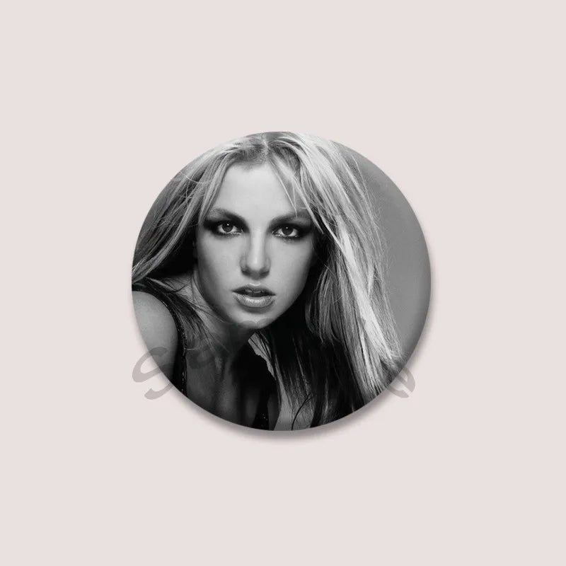 Britney Spears Music Brooch Pin – Pop Singer Badge Jewelry for Bags & Clothing, Fan Collection Accessories & Gift Item