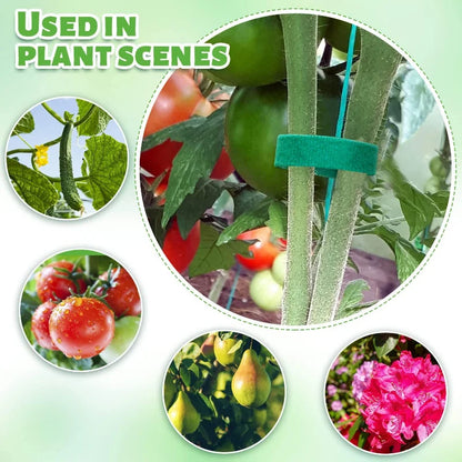 5/1 Rolls Nylon Plant Fastener Tape - Resealable Self-Adhesive Cable Ties for Supporting Grape Vines, Tomatoes, and Garden Plants