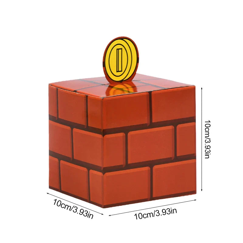 6PCS Question Block Gift Boxes – Kids Video Game Party Favors, Candy Treat Boxes & Decorations 10cm