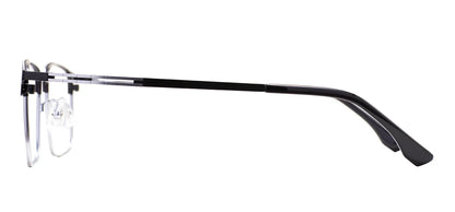 Comfortable Rectangular Men’s Business Glasses – Full Rim Browline Metal Frame for Optical Prescription Lenses