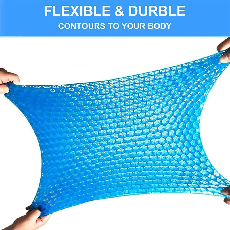 Gel Seat Cushion – Double Thick Egg Gel Pad for Pressure Relief, Breathable Soft Cushion for Car & Office Chair