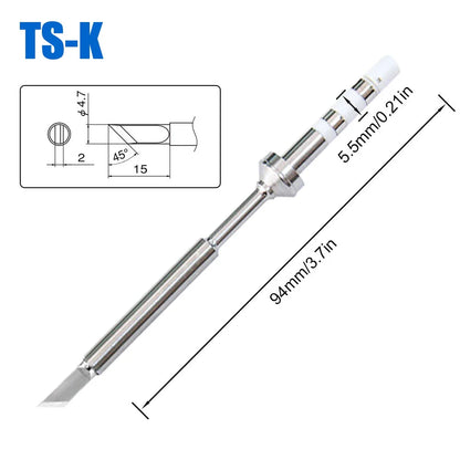 Pine64 TS100 TS101 Soldering Iron Tips – Replacement for Pinecil V2 & TS Series Models, B2 ILS BC2