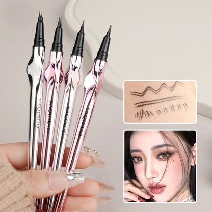 2Point Wild Eyebrow Pencil – Long-Lasting Waterproof Thin Liquid Tattoo Brow Pen with Easy Grip, Korean Makeup