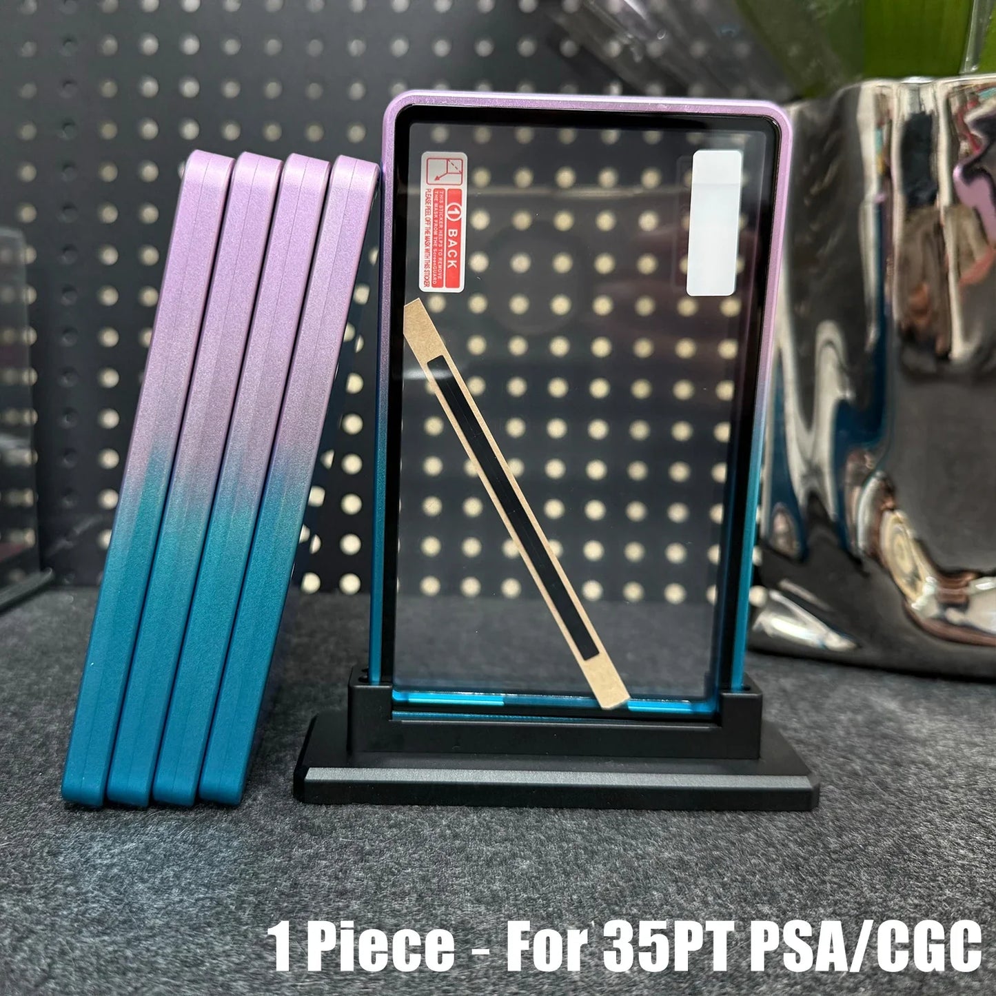 Aluminum Alloy Trading Card Holder - Gradient Metal Case for 35PT PSA & CGC Graded Card Protection