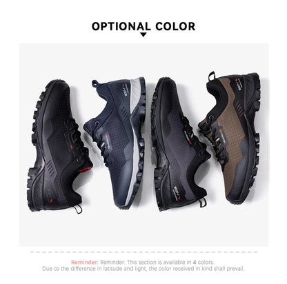 Baasploa Men’s Waterproof Hiking Shoes — Anti-Skid, Wear-Resistant Outdoor Travel Sneakers