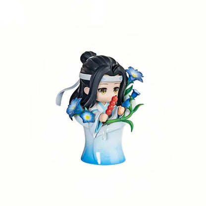 Mo Daozu Stone Porcelain Flower Rhyme Blind Box – Cute Anime Character Collectible Toy Gift for Wei Wuxian & Lan Fans