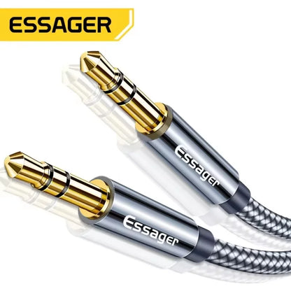 Essager 3.5mm Male-to-Male Aux Audio Cable — Car Speaker Wire Adapter for Samsung Xiaomi Headphones
