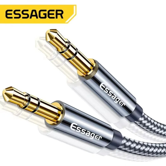 Essager 3.5mm Male-to-Male Aux Audio Cable — Car Speaker Wire Adapter for Samsung Xiaomi Headphones