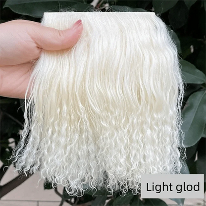 Mongolia Fur Sheepskin Curly Hair Extensions — Cute Wool Texture Wigs for SD, Blyth & BJD Dolls