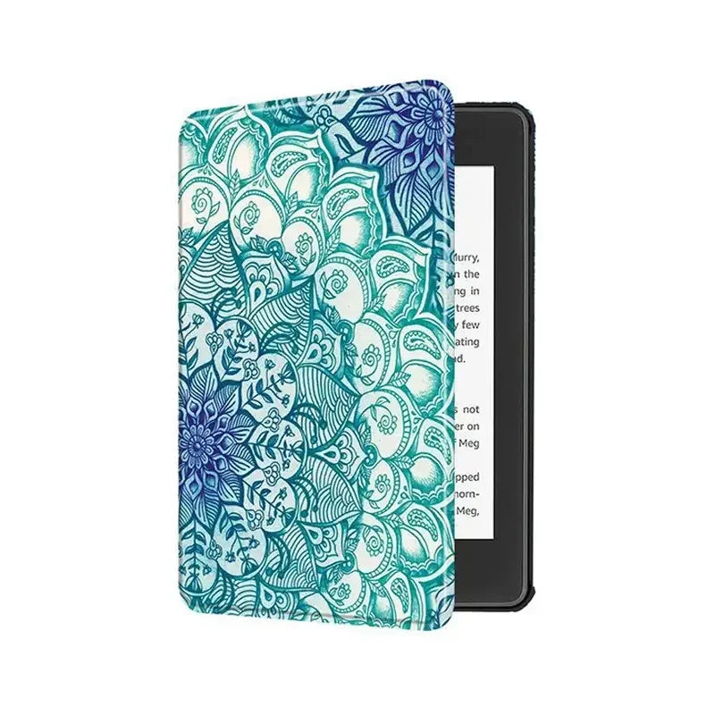 Leather Auto Sleep Case for Kindle Colorsoft Signature Edition (1st Gen, 7") & Paperwhite 12th Gen Protective Cover Funda