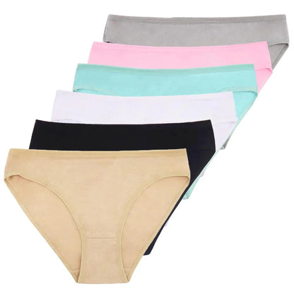 5-Pcs Women’s Cotton Panties Set – Sexy Lace Low Waist Underwear, Girls’ Briefs M-XL