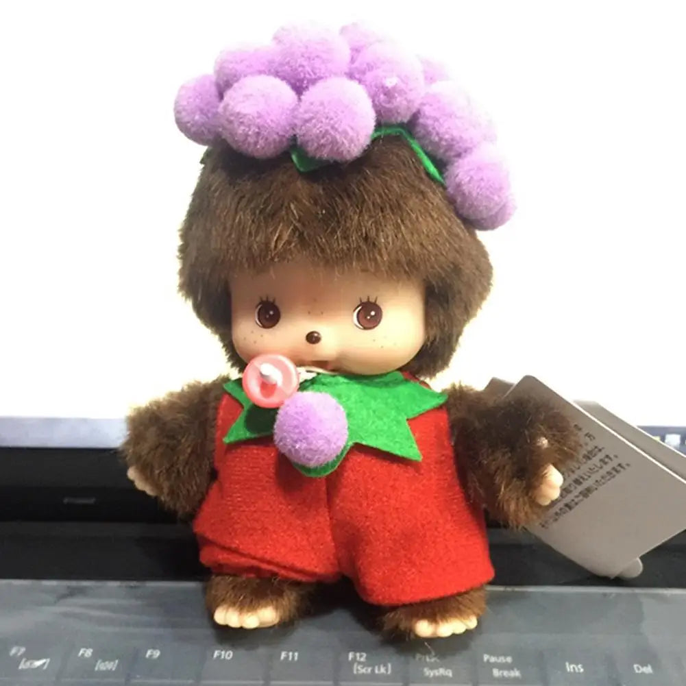 Fruit Adventure Strawberry Plush Doll – Cute PP Cotton Monchichi-Style Toy Bag Pendant Gift 15cm