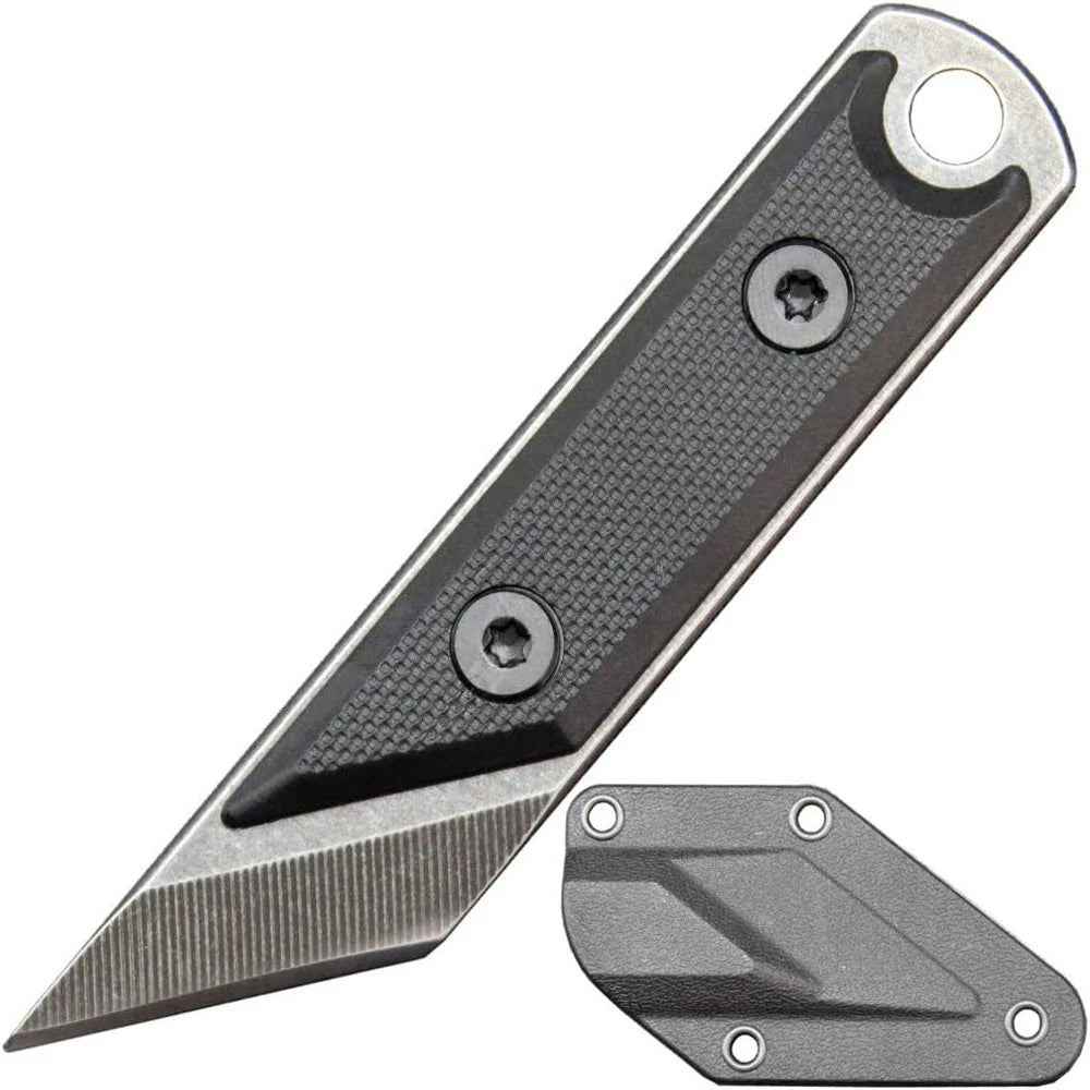 Eafengrow C1146 Fixed Blade Knife – 440C Blade, G10 Handle, EDC Neck Knife for Camping, Hiking, Fishing with Kydex Sheath