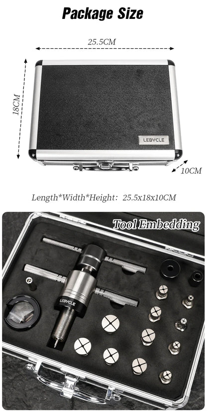 LEBYCLE Bike Hub Bearing Removal Tool — MTB & Road Bicycle Hub Tower Puller for Hub Repair