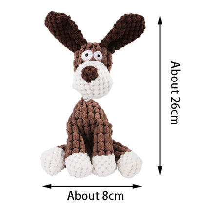 Squeaky Plush Bone Dog Toy - Puppy Teething, Chew & Molar Training Toy for Interactive Playtime