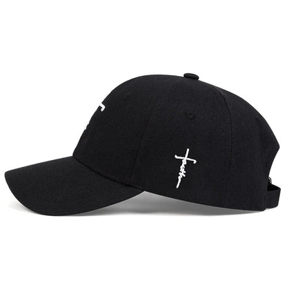 Fashion Faith Embroidery Baseball Cap – Unisex Cotton Snapback Hat for Men & Women, Spring/Summer Hip Hop Trucker Gorras