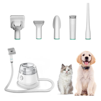INSE P20 Pet Grooming Kit – Vacuum Suction 99% Pet Hair, Professional Clippers with 5 Tools for Dogs & Cats