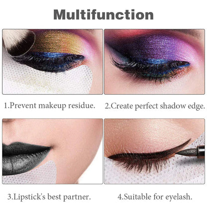 10/20/50/100Pcs Eyeshadow Shields - Disposable Under Eye Patches, Lint-Free Makeup Stickers & Applicators