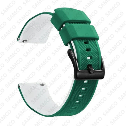 Premium Silicone Watch Band - Quick Release Rubber Replacement Strap for 18mm 20mm 22mm Watches