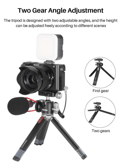 Ulanzi MT-24 Vlog Lite Metal Tripod – Extendable Monopod with Ballhead, Cold Shoe, Arca Quick Release, 1/4" Mount, 2.5KG Max Load