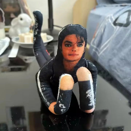Michael Jackson Plush Figure - 2026 Cosplay Prop Doll with Movable Joints for Room Decor & Gifts